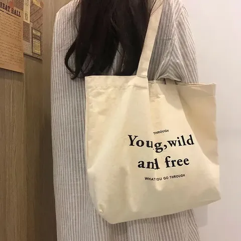 Casual Style Custom Bulk Single Shoulder with Handle Soft Durable Ziplock  Folding Organic Cotton Canvas Tote Bag - China Tote Bag and Cotton Bag  price