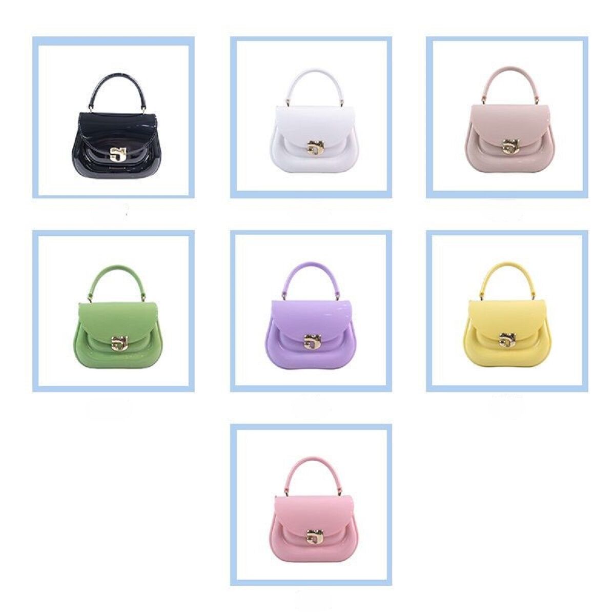 2023 Spring New Women's PVC Jelly Handbag Ladies Fashion Rivet