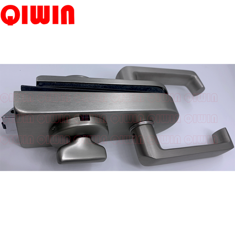 High Quality Aluminum Double Lever Handle Bathroom Swing Glass Door ...