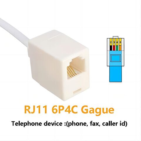 Câble adaptateur RJ11 mâle / RJ45 mâle (2 mètres) - Connectique
