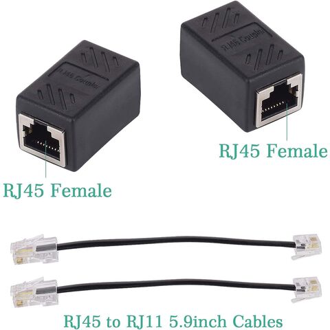 Coupleur RJ45, Connecteur de Réseau Adaptateur d'Extension d'Ethernet pour  Cat7/ Cat6/ Cat5e/ Cat5 Coupleur de Câble de Réseau Ethernet Femelle à