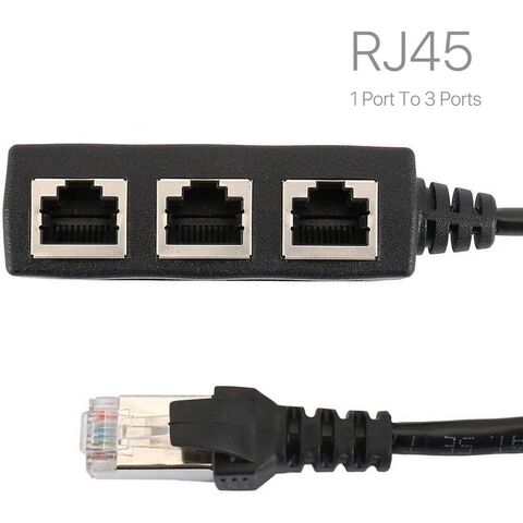 Rj45 Ethernet Splitter Cable Rj45 1 Male To 3 Female Socket Port