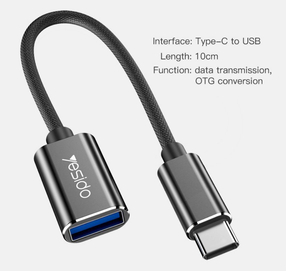 Premium 10cm USB Type-C OTG Cable (USB 3.0 5Gbps Interface - Alluminium  Alloy)