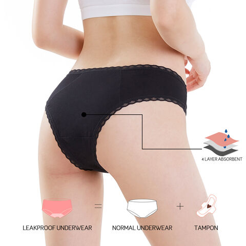 Breathable Mesh Ice Silk Seamless Leak Proof High Waist Tummy Control  Comfortable Safety Panties For Menstrual Period