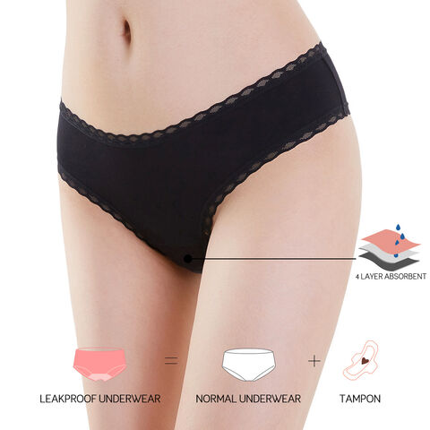 Sexy Cotton Women Thong G-String 4 Layer Period Panties Menstrual Panties  Underwear - China Period Underwear and Menstrual Panties price
