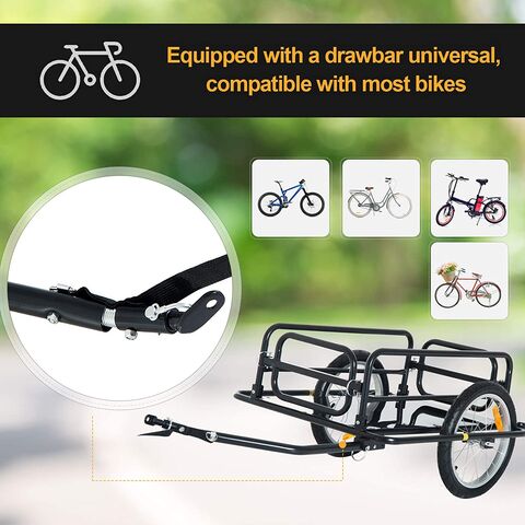 Aosom Bicycle Cargo Trailer, Utility Bike Cart, Travel Luggage