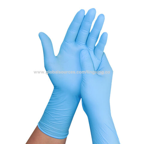 Gants en nitrile sans poudre, texturés aux doigts, vente directe fabricant