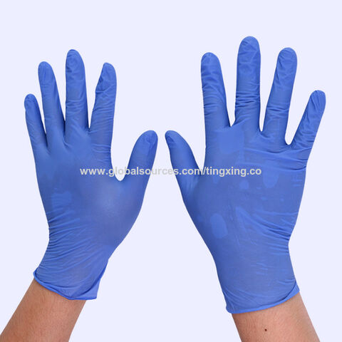 Gants en nitrile sans poudre, texturés aux doigts, vente directe fabricant