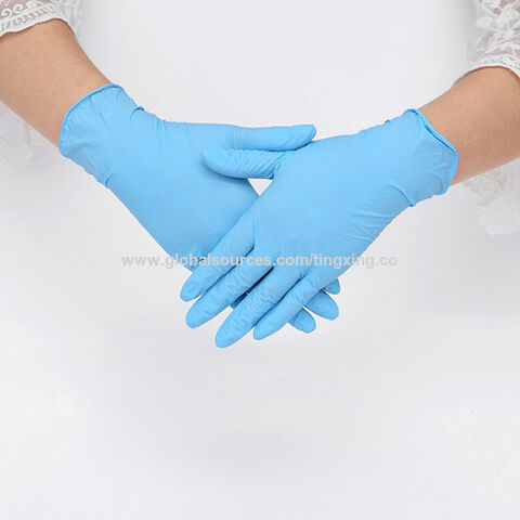 Gants en nitrile sans poudre, texturés aux doigts, vente directe fabricant