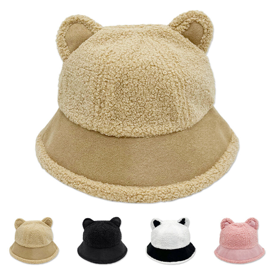 Cartoon Cat Straw Newborn Bucket Hat For Kids 6 12 Months Cute