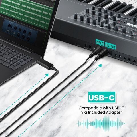 Usb C To B Midi Interface Converter Cable For Usb Midi Controller