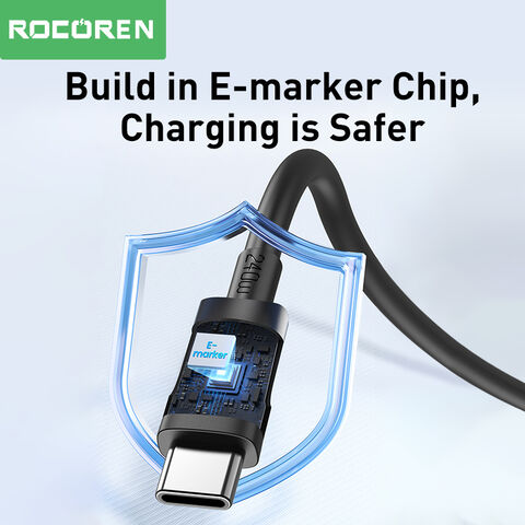 Rocoren 100W/ 60W USB C To Type C Cable USB PD 3.0 Fast Charging Charger  Wire Cord USB-C 5A TypeC USBC Cable For Macbook Pro Air Laptop, For iPhone  15