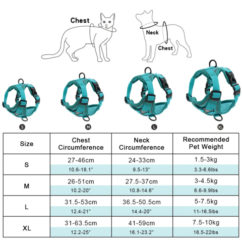 Hundegeschirr mit 1,5 m Zugleine Set, Kein Zug, Hundeweste, verstellbarer, reflektierender, atmungsaktiver Gurt für Hunde, Welpen und Katzen - Großhandel für Haustierbedarf