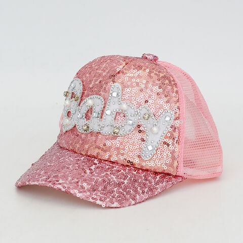 US Stock - 10pcs Pink Polyester Mesh Baseball Cap Hat for Sublimation  Printing