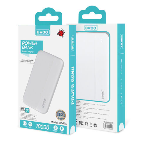 BWOO Mini Powerbank Dual USB 5V2A, tragbares Ladegerät, ultradünne Powerbanks 10000mAh - Großhandel