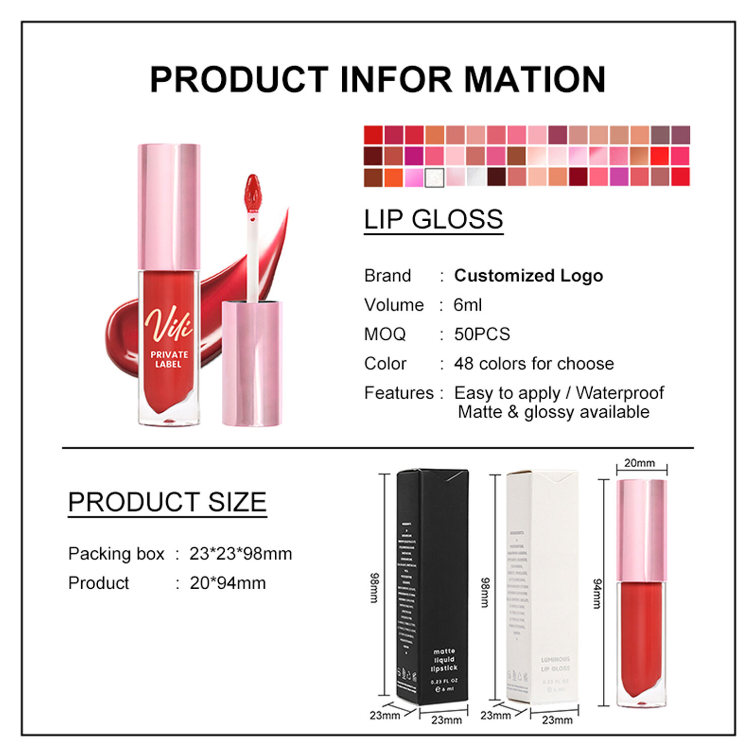 Buy Wholesale China Round Shape New Hot Selling Lipgloss Shiny And