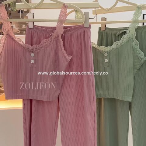 Moda coreana casa terno para as mulheres 2 peças/conjunto pijamas
