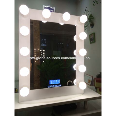 Miroir lumineux maquillage - Blanc - 14 LED - Rectangle