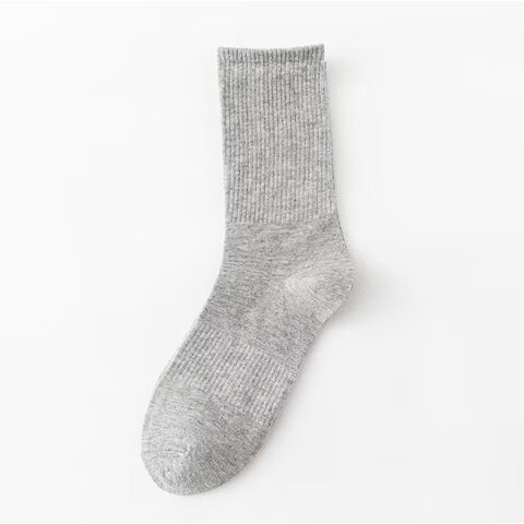 Black mid calf socks in wool and cashmere for men