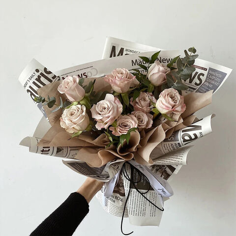 Wholesale Custom Flowers Wrapping Paper English Newspaper Vintage Kraft  Paper Wrapping Gift Bouquet Packaging - China Flower Wrapping Paper, Gift  Wrapping Paper