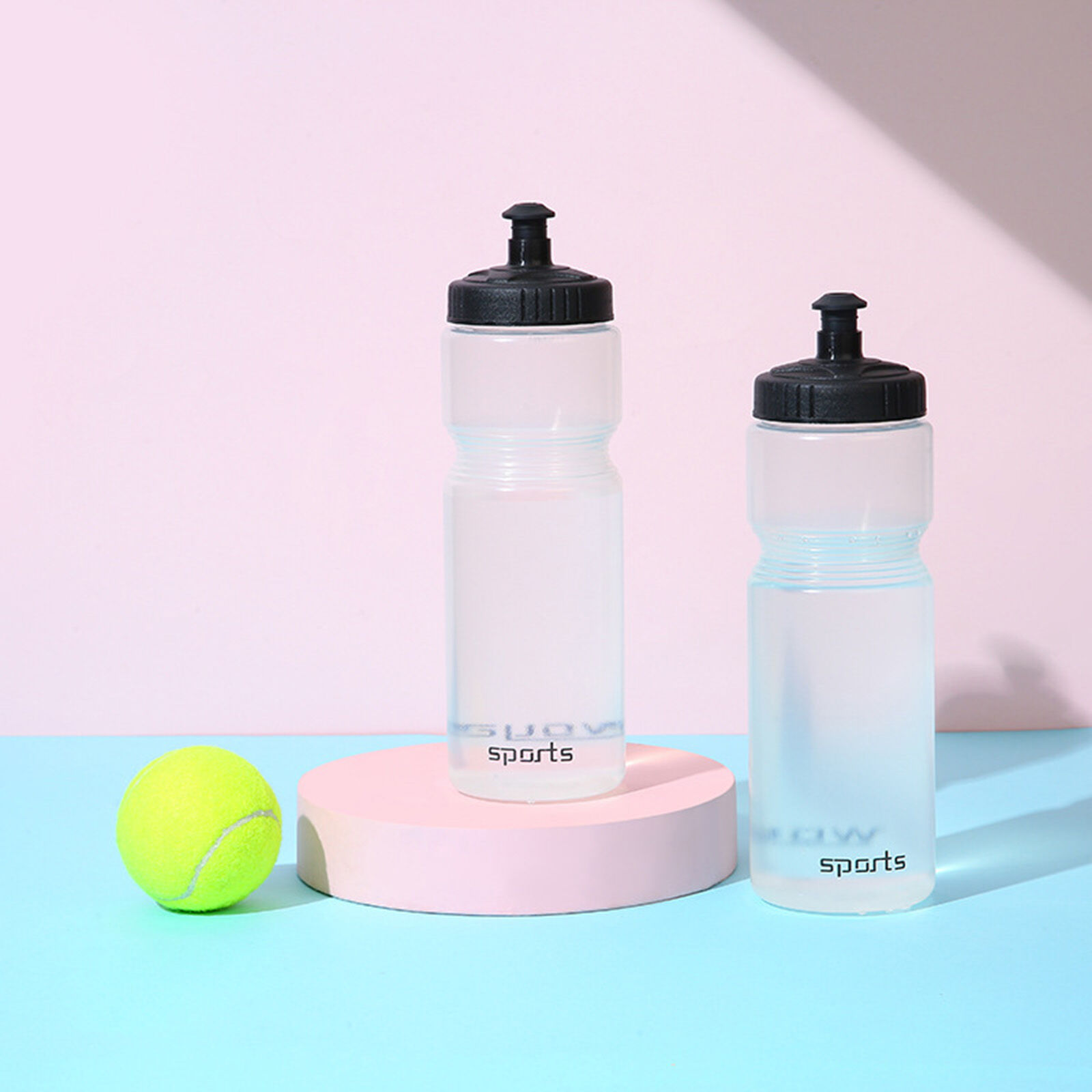 Botellas de agua, botella deportiva de vidrio transparente para hombres y  mujeres, botellas de agua para bicicleta con filtro de acero inoxidable
