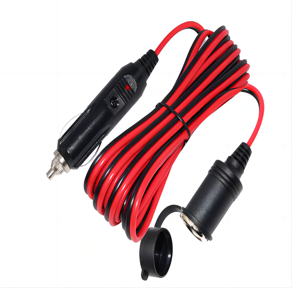 Cable Extensor Para Encendedor De Coche 2M - Impermeable, Con Fusible 15A