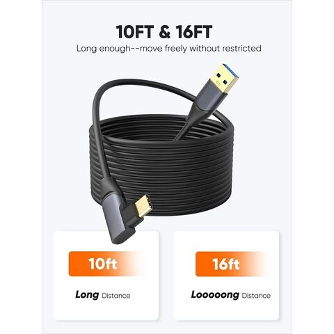 Link Cable Compatible with Meta/Oculus Quest 3 Accessories, USB C 3.2 Gen1  High Speed Data Transfer & Fast Charging Cable, 16ft