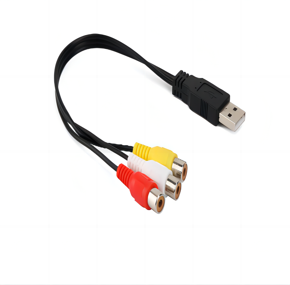 Micro USB macho a 2 RCA AV Audio Video Adaptador Cable Cable Cable para  Teléfono Móvil
