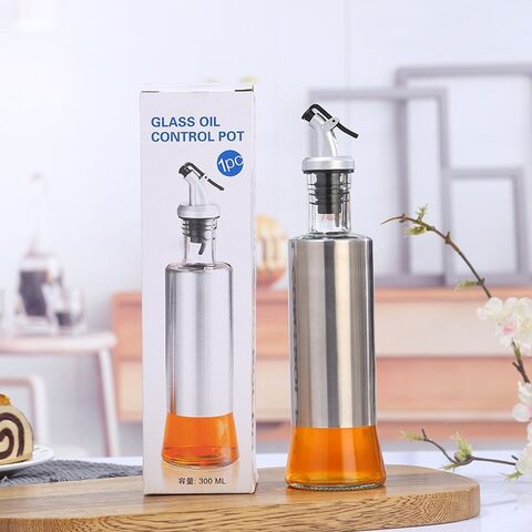 Flacon d'huile en verre borosilicaté de grande capacité avec distributeur d' huile - Chine Flacon en verre borosilicaté et flacon d'huile prix