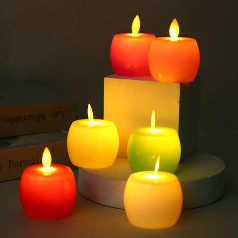 Vente en gros de bougies LED sans flamme pour créer une ambiance chaleureuse, bougies à piles, bougies pomme