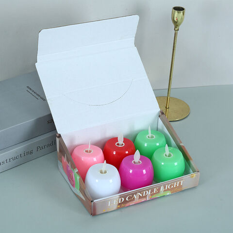 Vente en gros de bougies LED sans flamme pour créer une ambiance chaleureuse, bougies à piles, bougies pomme