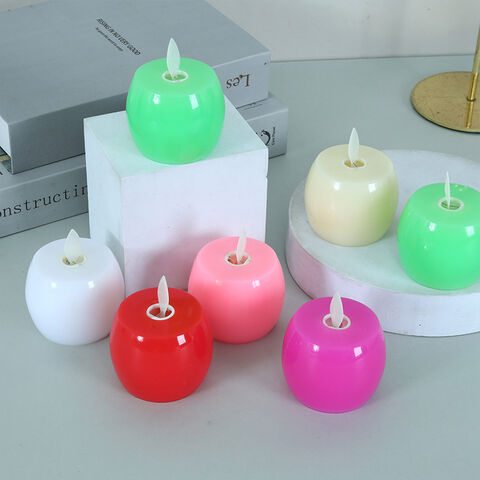 Vente en gros de bougies LED sans flamme pour créer une ambiance chaleureuse, bougies à piles, bougies pomme
