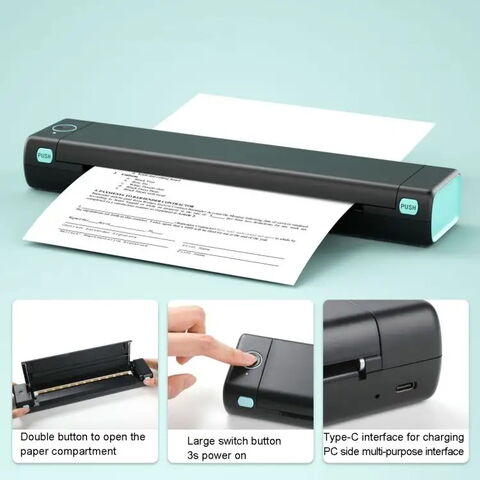 Mini imprimante pour smartphone, mini imprimante photo portable, imprimante  thermique sans fil avec 7 rouleaux de papier, image, étiquette de reçu,  note : : High-tech