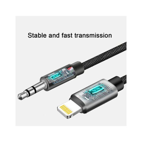 Connecteur d'entrée auxiliaire de voiture - Câble auxiliaire stéréo -  Interface de 3,5 mm - Compatible avec BM-W - Câble Y pour Pro XS Max XR