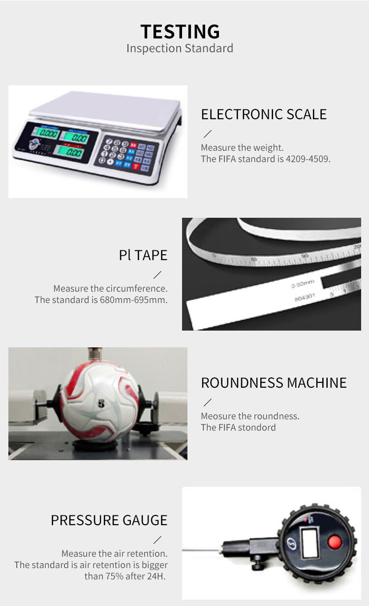 Football Tester Official Size 5 Footballs Pvc Soccer Balls Training Pvc Leather ...