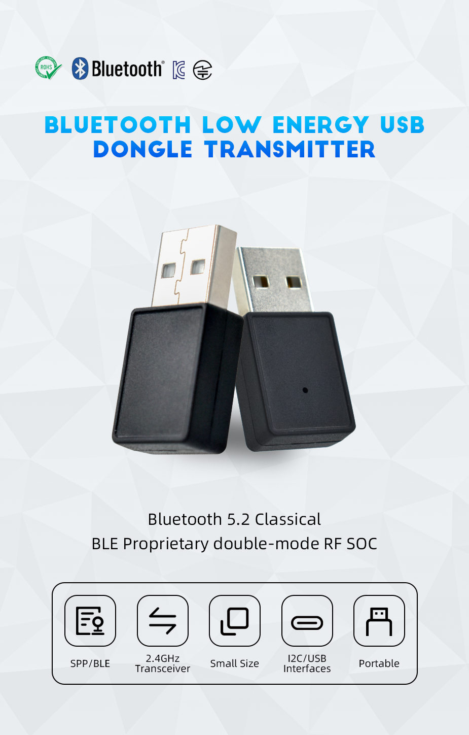 Achetez en gros Feasycom Ble 5.2 Mini 2.4ghz émetteur Récepteur Basse  énergie Usb Bluetooth à Distance Dongle Avec Rohs Conforme Chine et Adaptateur  Bluetooth à 4.92 USD
