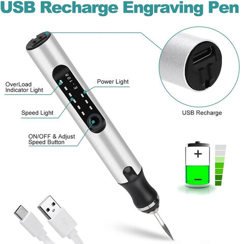 Electric Micro Engraver Pen Carve Engraving Tool Kit Cordless Precision  Engraving Etching Pen Easy Etcher for DIY Jewelry Making, Metal,  Glass,Wood