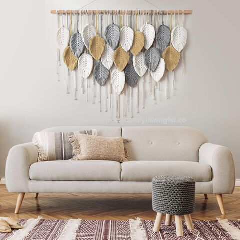 Tapisserie murale en macramé boho - Décoration d'intérieur faite à