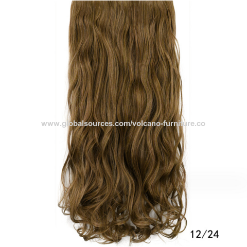 Wholesale Fashion Female Natural Long Body Wavy Curly Synthetic