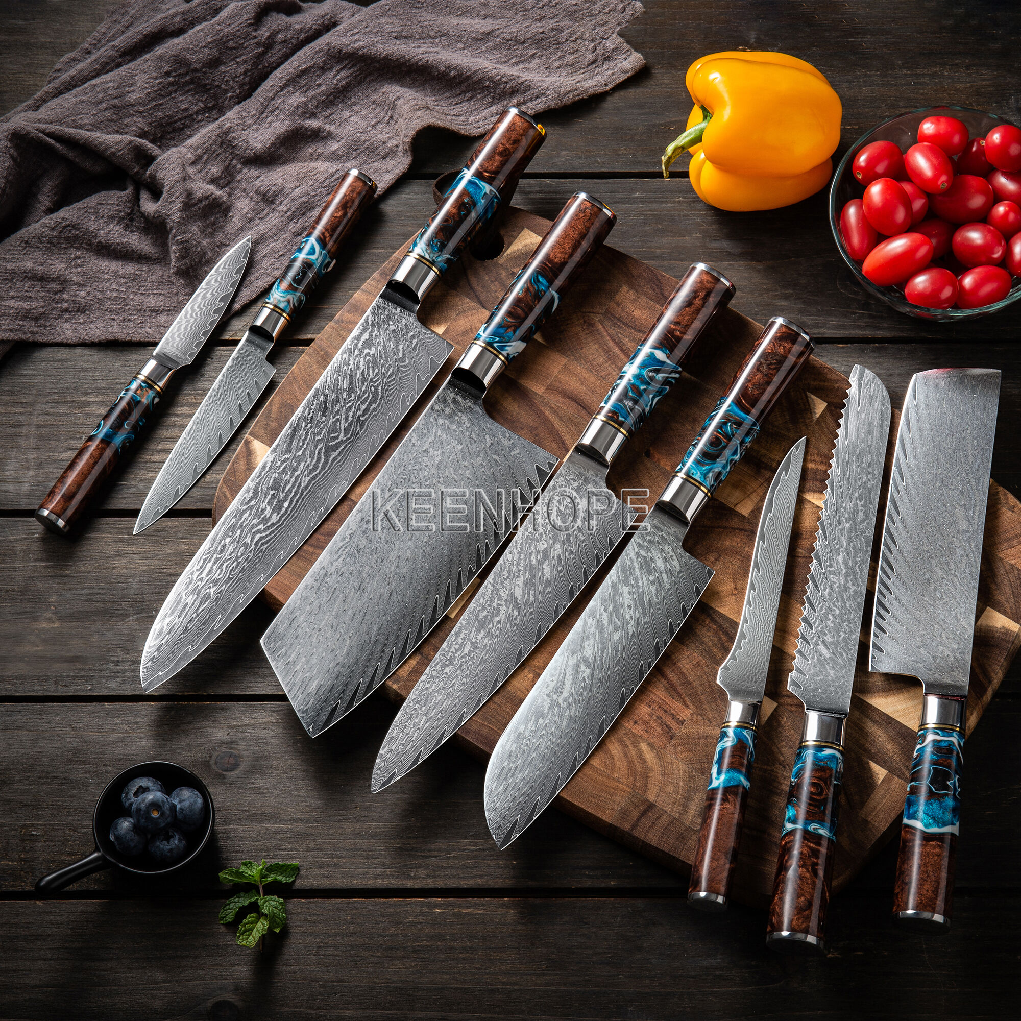 Buy Wholesale China 8 Inch Cleaver Knife Damascus Kitchen Knife 67 Layers Damascus Steel With
