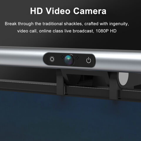 Reading Lighting USB Hanging Computer Display Screen Lamp Usb Powered Dimmable Laptop Monitor Light Bar With 1080P Webcam