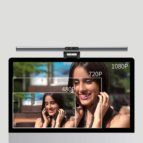 Reading Lighting USB Hanging Computer Display Screen Lamp Usb Powered Dimmable Laptop Monitor Light Bar With 1080P Webcam