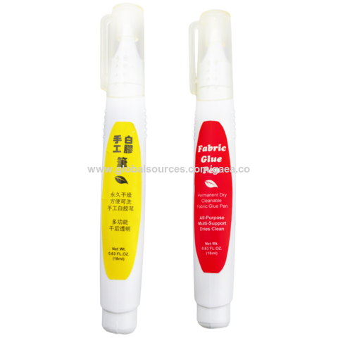 Buy Wholesale China 18ml*2pcs Fabric Glue Pen In Blister Card.. & White Glue  at USD 0.433