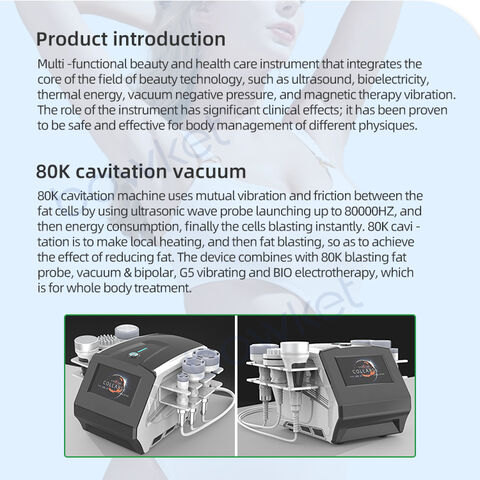 Compre Máquina De Cavitación 80k Rf Bio Terapia De Vacío Masaje De Espalda  Eliminación De Grasa y 80k Máquina De Cavitación Rf de China por 158.73 USD