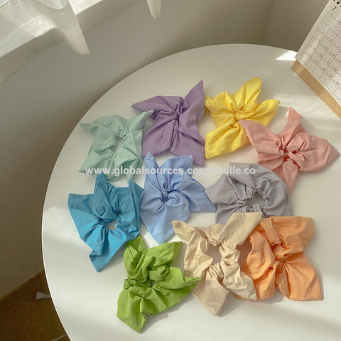 Novos Designs, Scrunchie Quadrado, Elástico de Alta Qualidade, Estilo Catavento