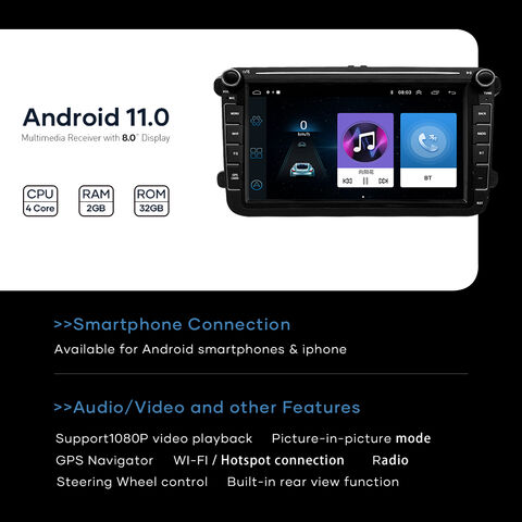 Achetez en gros 8 Pouce Android 11.0 Autoradio Pour Vw Skoda Golf 5 6 Siège  Polo Avec Gps Navigation Wifi écran Tactile Bluetooth Fm Radio Miroir Lien  Chine et Radio De Voiture