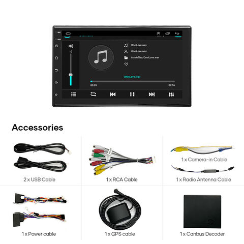 Autoradio universel 10 pouces HD avec Bluetooth, USB et