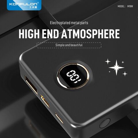 KONFULON Nuevo Lanzamiento: Power Bank Magnético Inalámbrico MagSafe de 10000mAh, 15W MAX con Pantalla Digital LED
