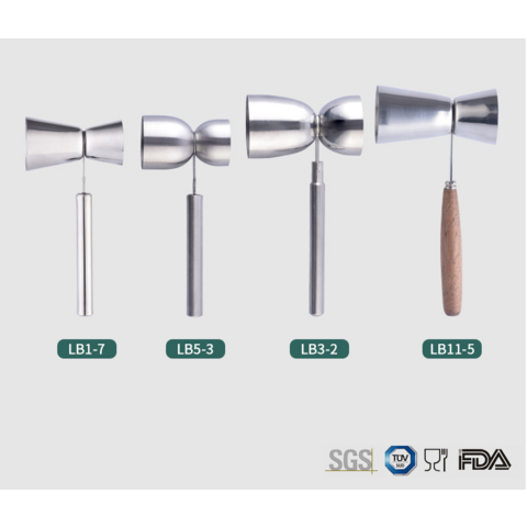 Buy Wholesale China Wholesale Double Measuring Jigger With Handle Bar Tools  Custom Stainless Steel Metal Tools For Bartender Measuring Cups Customized  & Cocktail Jigger at USD 1.35