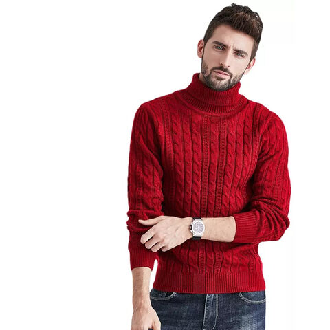 Nuevos Suéteres Hombres Moda Media Cremallera Jerseys Slim Fit Jerseys  Prendas de Punto Hombres Invierno Cálido Casual Marca Suéter Hombre  Pullover